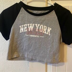 Shein Crop top graphic tee